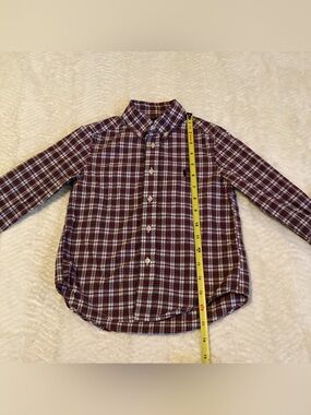 Boys 4/4T Ralph Lauren Red Plaid Button Front Western style Shirt Logo